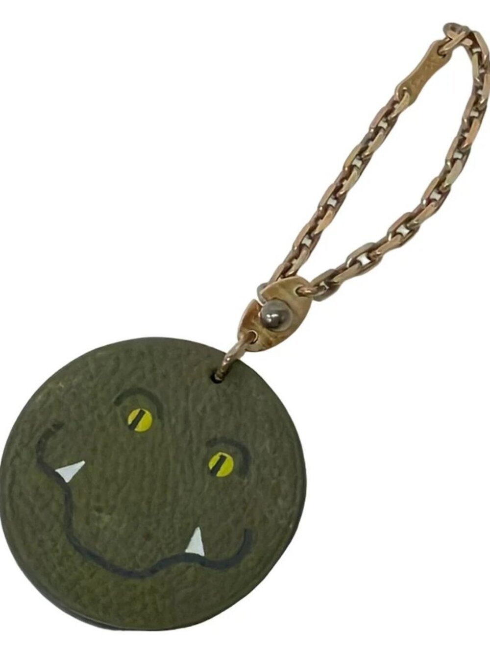 HERMES Animal Charm Khaki Multi Leather Hardware None Bag Charm